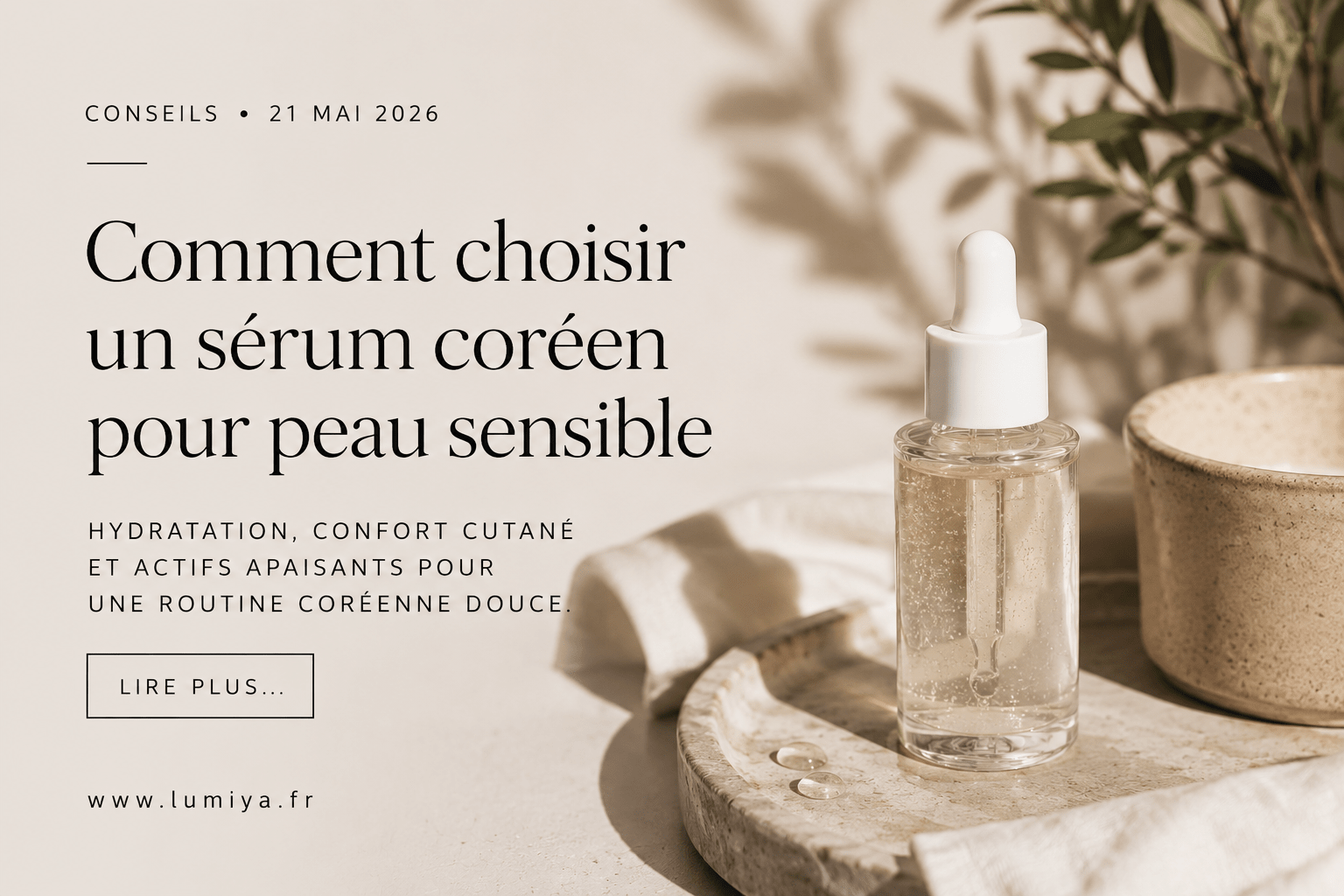 Comment choisir un sérum coréen pour peau sensible ? - LUMIYA