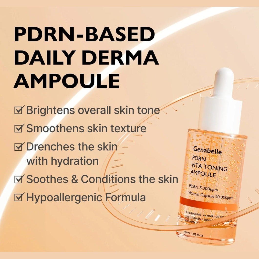 Genabelle – PDRN Vita Toning Ampoule Sérum, 30ml | soin coréen peau sensible | Lumiya