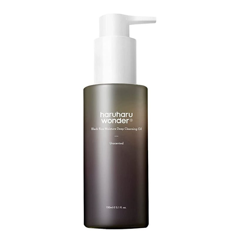 Haruharu Wonder - Black Rice Moisture Deep Cleansing Oil - Huile Démaquillante, 150ml | soin coréen peau sensible | Lumiya