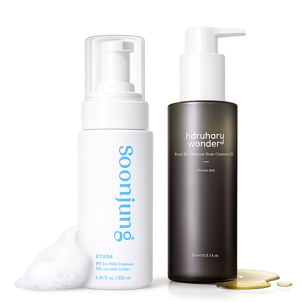 Routine Nettoyage Doux | soin coréen peau sensible | Lumiya