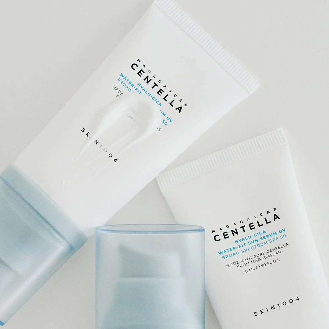 SKIN1004 – Madagascar Centella Hyalu - Cica Water - Fit Sun Sérum SPF50+ PA++++ – 100ml | soin coréen peau sensible | Lumiya